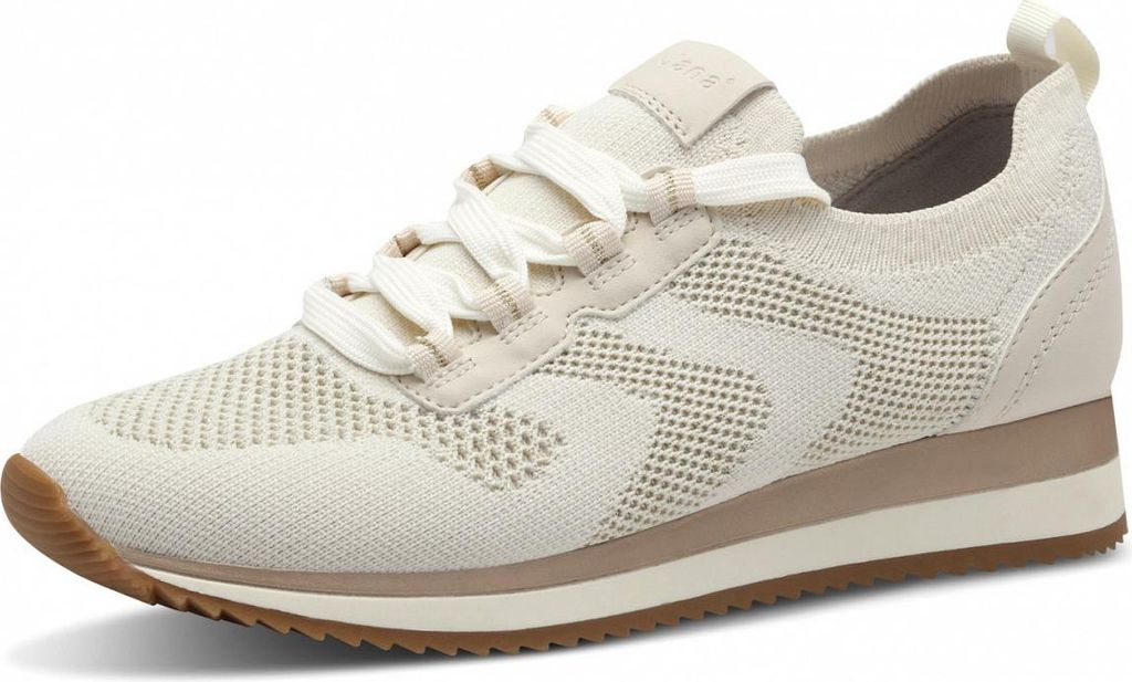 Jana Softline Weite H sportlicher Schnürer Beige in Gr. 37