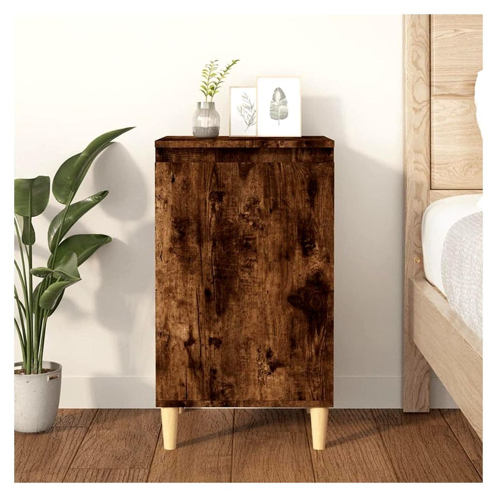 Nachttisch aus Eiche, 40 x 35 x 70 cm, mehrschichtiges Holz, Nachttische für das Schlafzimmer, Sideboard, Nachttisch für das Schlafzimmer, Bodens...