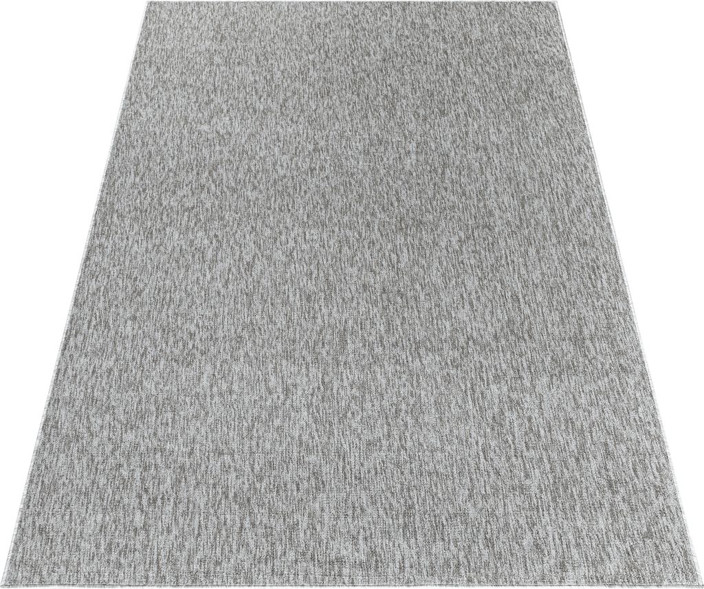 Kurzflor Teppich Wohnzimmer Hellgrau 120x170 Rechteck Unicolor - Einfarbig aus Polypropylen