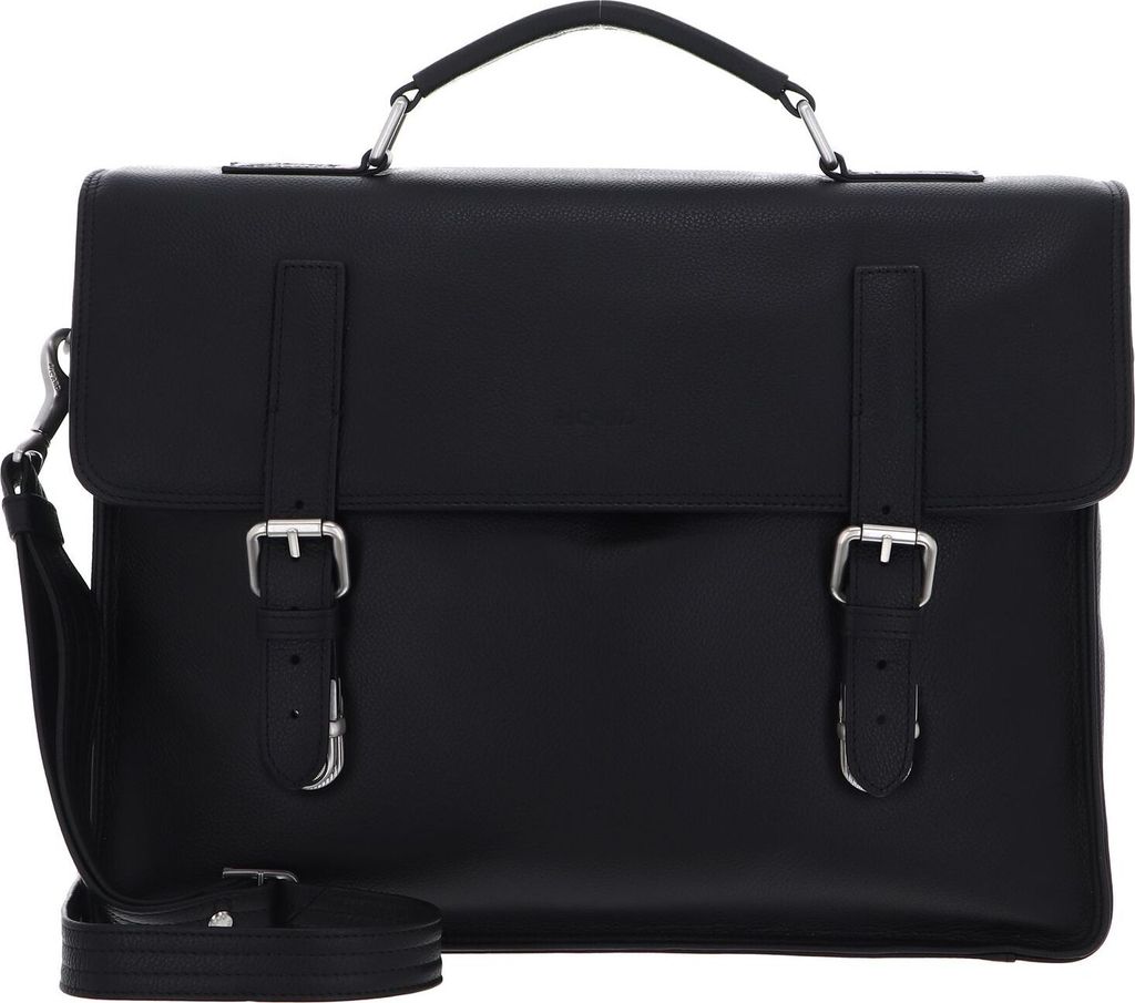 PICARD Leder Aktentasche Laptoptasche Milano Laptop Bag Black schwarz