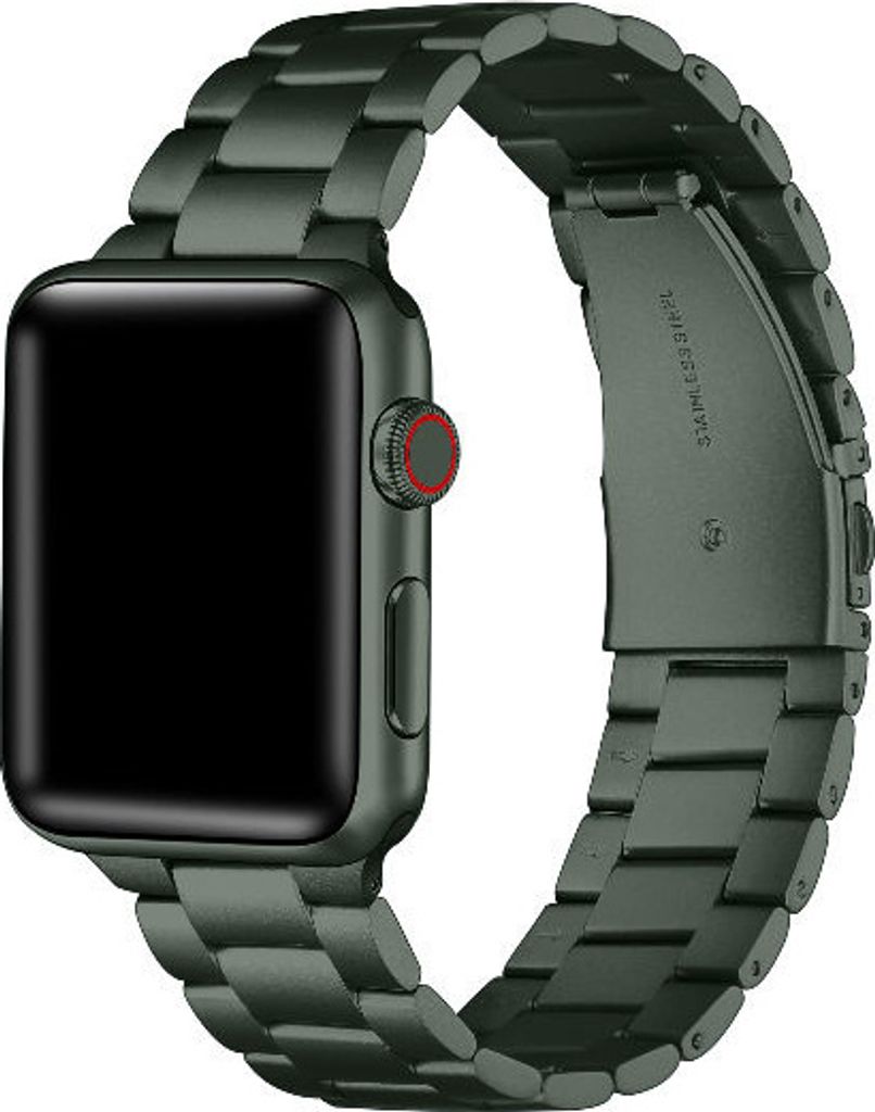 Strap-it Apple Watch Stahlarmband (Dunkelgrün) - Große: 42 Produktbild 