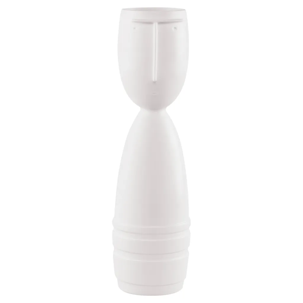 Vase design Günther Goebel en porcelaine mate aspect velours blanc