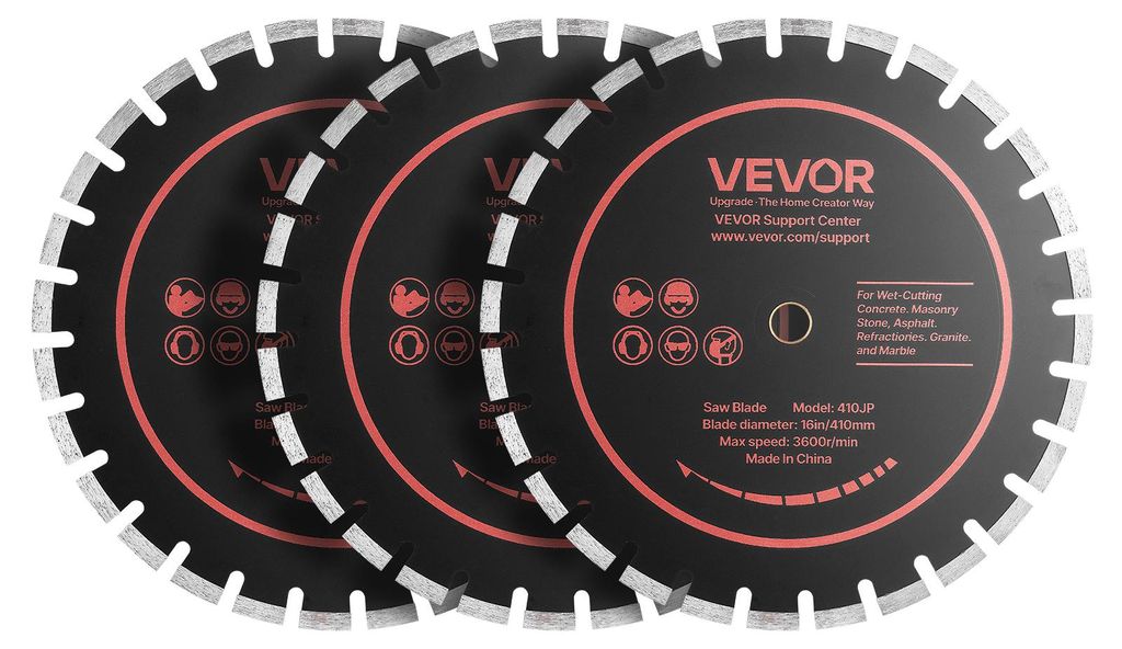 VEVOR 3 stuks diamantschijven, 410 mm, diamantschijven met Productafbeelding 