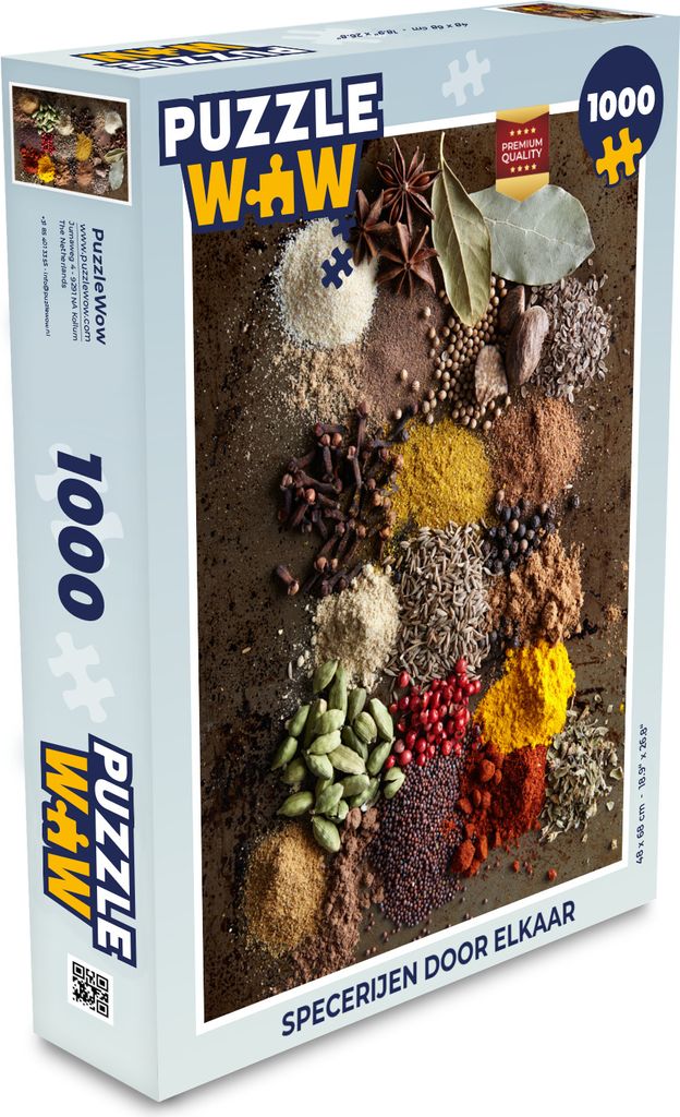 MuchoWow Puzzle 1000 Teile Gewürze zusammen gemischt - Spielzeug - Alt und Jung - Spiele - Puzzeln