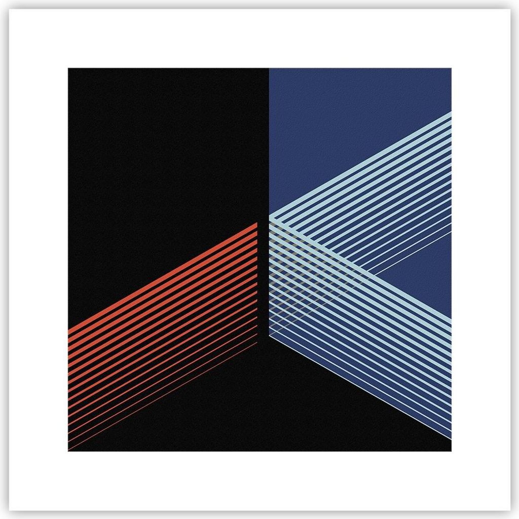 Poster - Poster ohne Rahmen - Abstraktion Schwarz Blau - 30x30 cm - Wand Bild - Wanddeko - Wandbilder - Kunstposter - Wandposter - Bilder - Kunstdr...