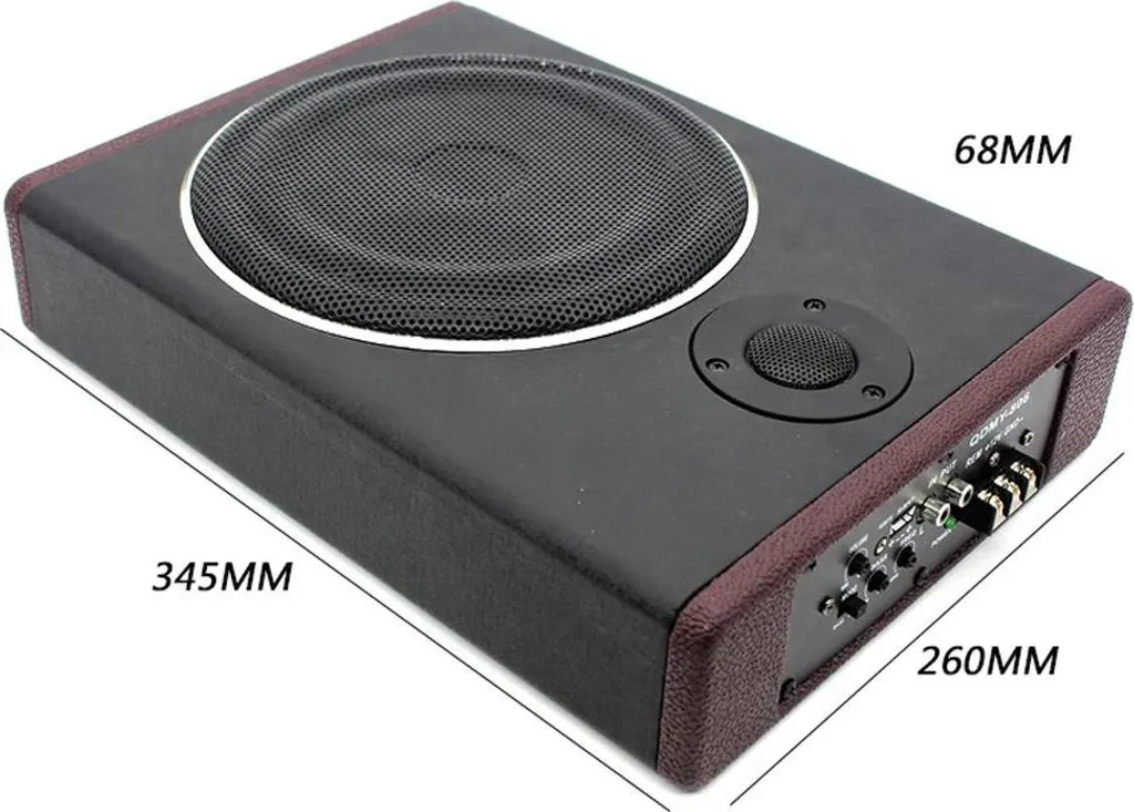 Subwoofer Ultra-fin Noir 1 : Caisson de Basse Actif 600W Puissant