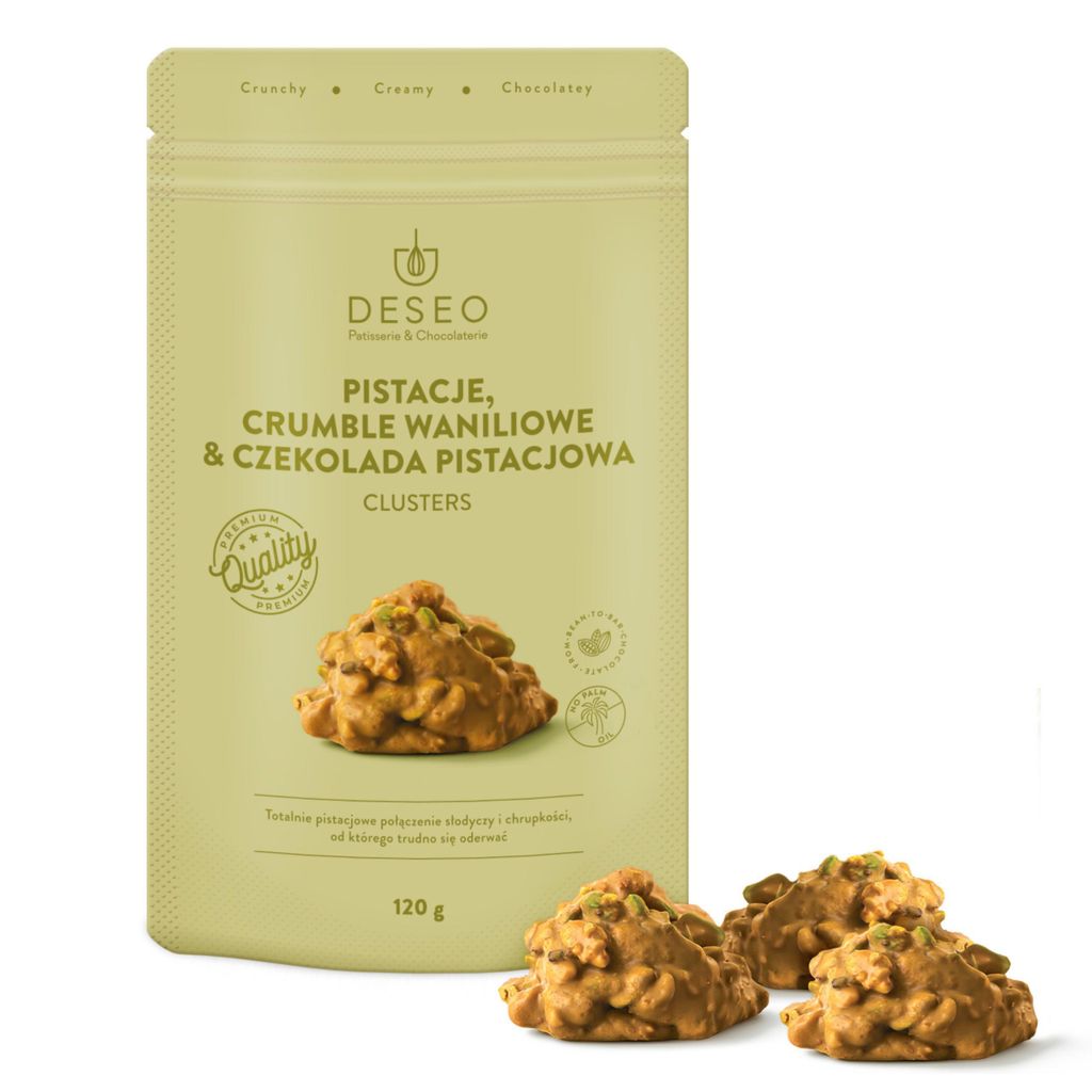 Clusters Pistacje, Crumble Waniliowe & Czekolada Pistacjowa Zdjęcie produktu 