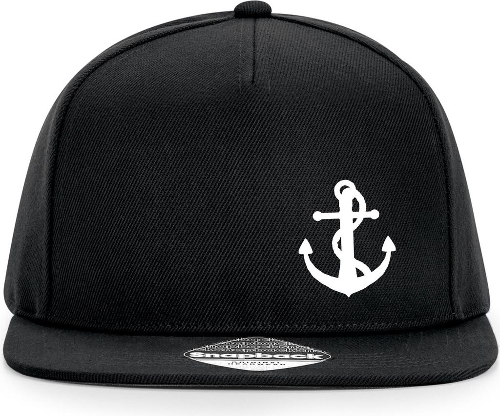 Huuraa Cappy Mütze Anker Ankor Black Polyester Snapback Kappe Geschenkidee