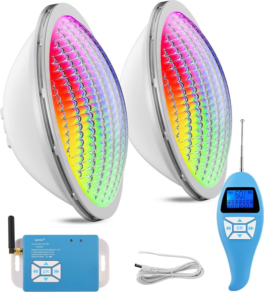 LED-Poolleuchte LyLmLe PAR56 20 W, RGB, IP68, 12 V, 2 Stk. Produktbild 