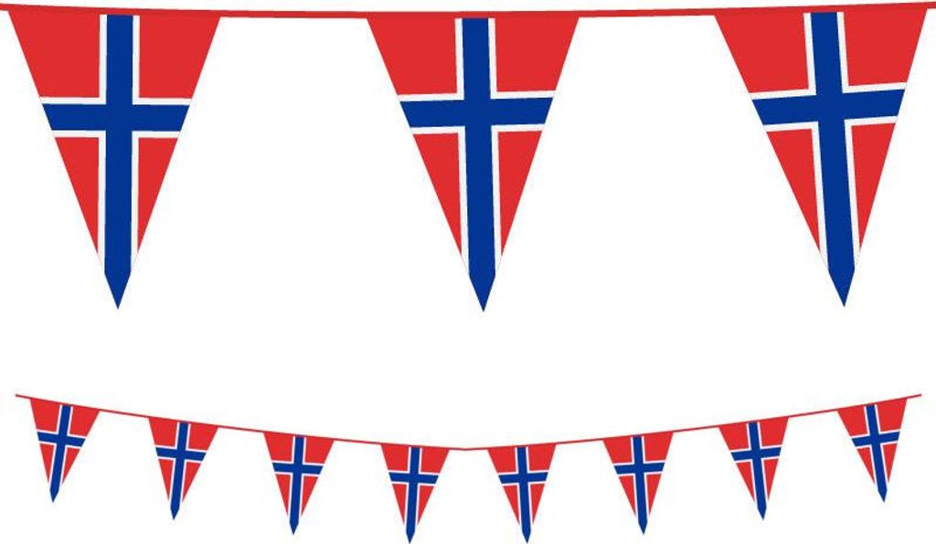 XL Wimpel Girlande aus Folie Norwegen 10 Meter Produktbild 