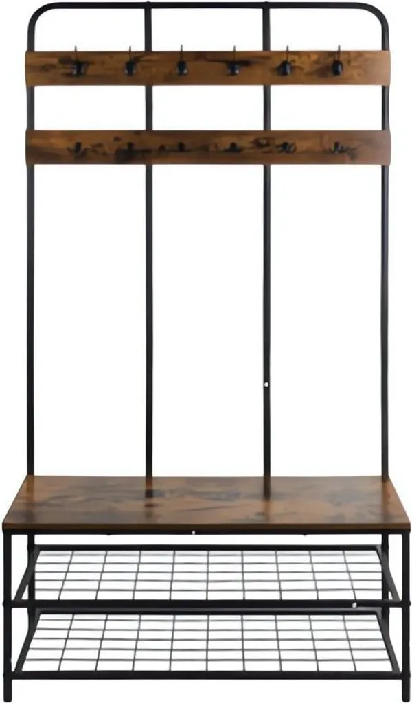 Ruhhy 27036 Porte-manteau vestiaire d'entrée avec étagères 182x100x35,5 cm