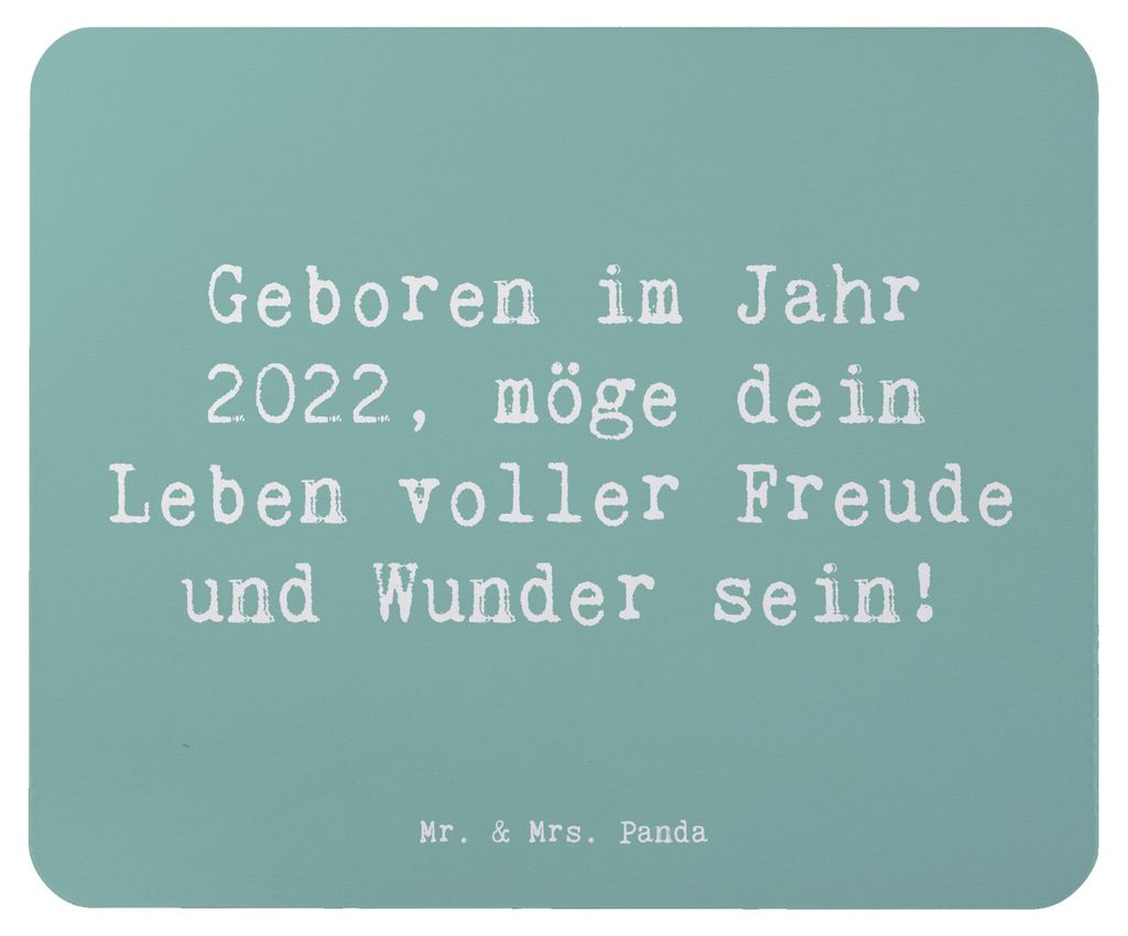 Mr. & Mrs. Panda Mauspad Spruch 2022 Geburtstag - Meeresbrise - Geschenk, Glückwunsch, pc, Geboren im Jahr, notebook, besondere Geburtsjahr, Mouse...