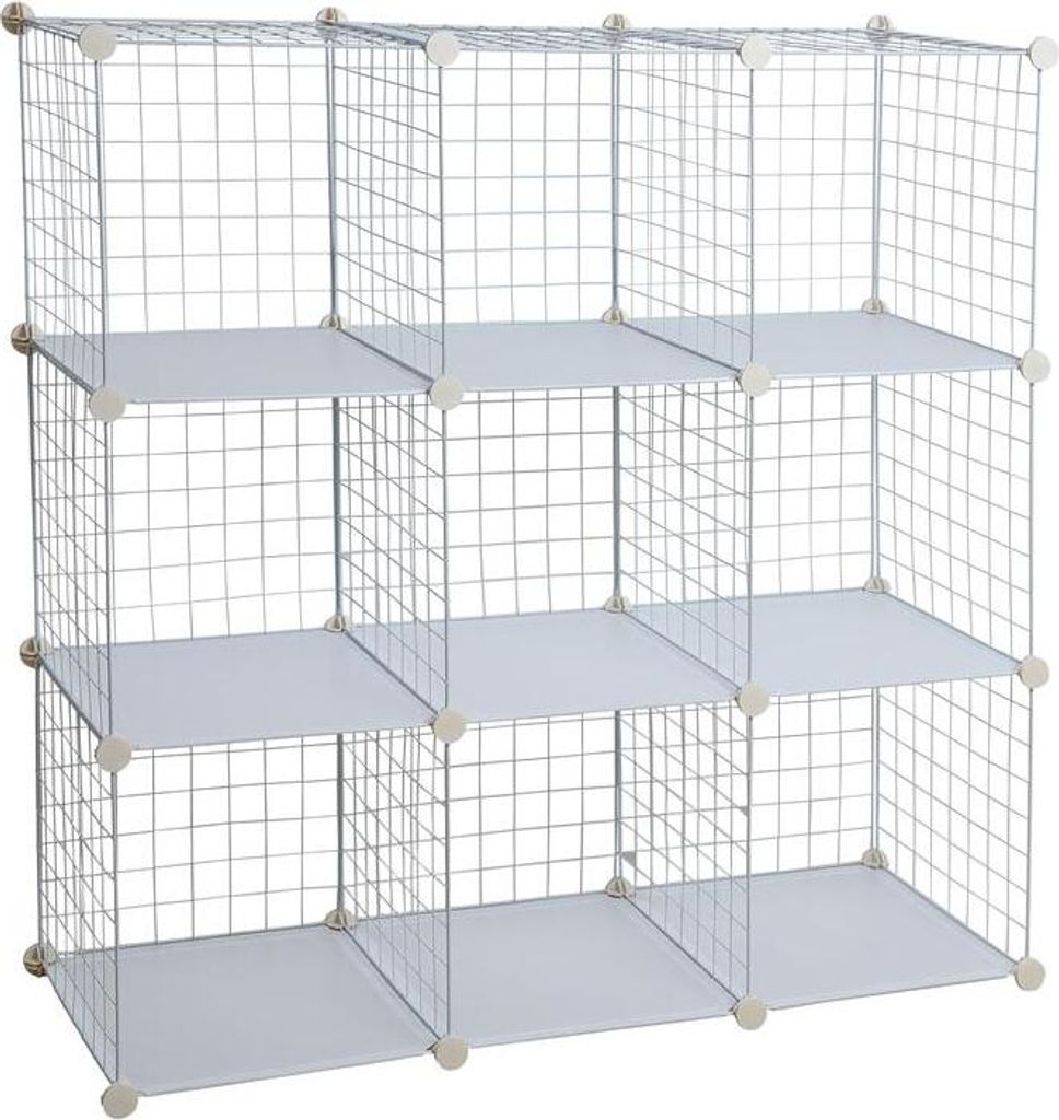 Regalsystem Gitter 9 Fächer ohne Türen