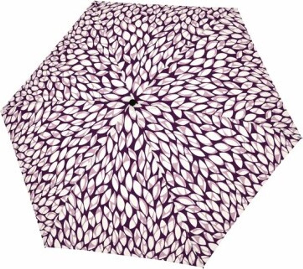 doppler Taschenregenschirm Regenschirm Fiber Havanna Leaves Indigo mehrfarbig