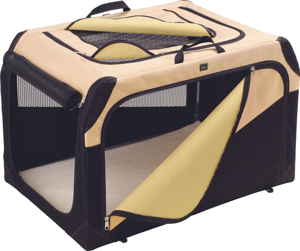 Hunter Hundetransportbox beige/schwarz, Größe:S