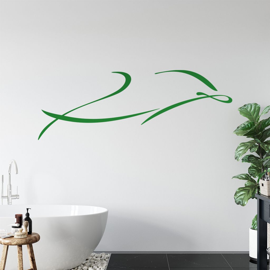Delfin Linien - Delfine Wandtattoo in 6 Größen - Wandaufkleber Wall Sticker - Dekoration, Küche, Wohnzimmer, Schlafzimmer, Badezimmer