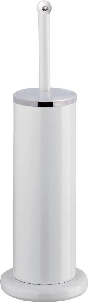 Wc-Bürstengarnitur-Weiss-Pulverbeschichtet-Metall-Von Sanwood-41X 12,5Cm Durchmesser-Neu