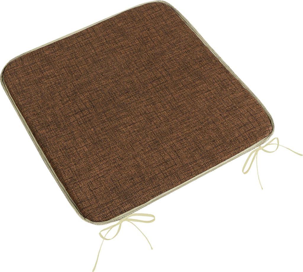 Sitzkissen LADA glatt - 40x40 cm - Braun