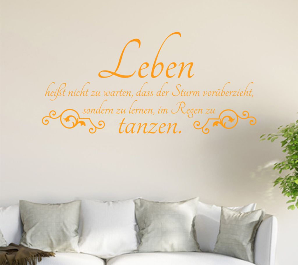 Leben heißt nicht zu warten... Wandtattoo in 6 Größen - Wandaufkleber Wall Sticker - Dekoration, Küche, Wohnzimmer, Schlafzimmer, Badezimmer