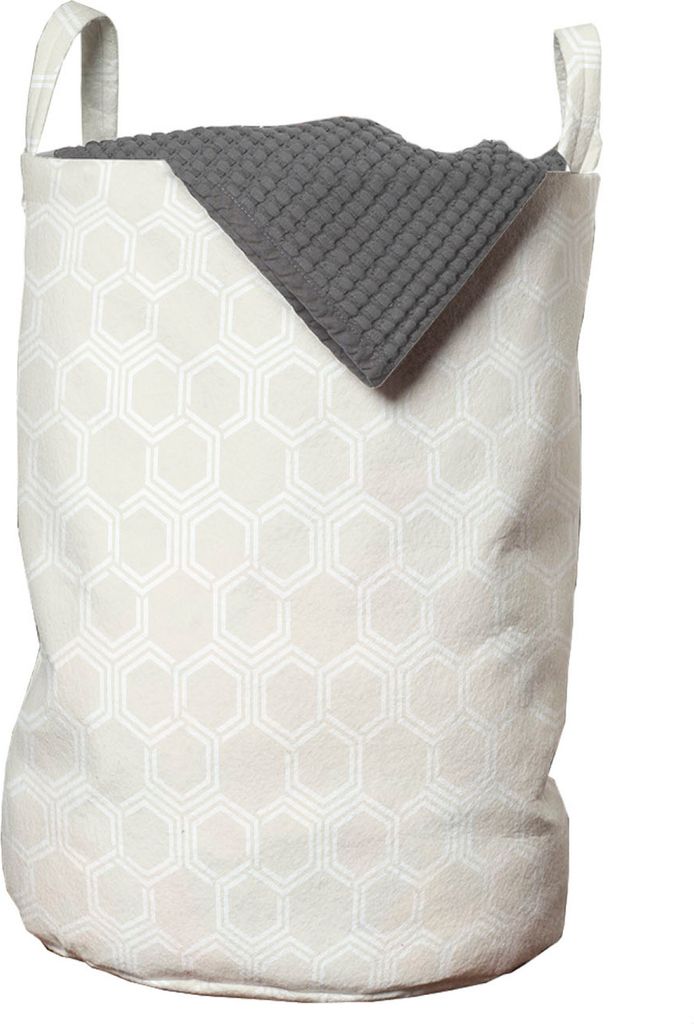 ABAKUHAUS Abstrakt Wäschesack, Basic und Moderne Hexagons, Wäschekorb mit Griffen Kordelzugverschluss für Waschsalons, 33 cm breit x 49 cm hoch,...