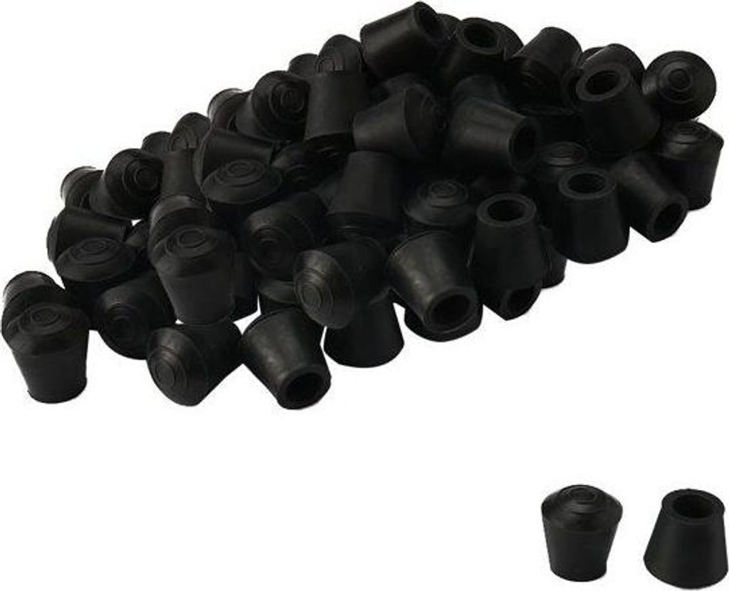 Stuhlbeinkappen, 10 mm, 3–8 Zoll Innendurchmesser, rutschfeste Gummifüße für Tische und Möbel, Bodenschoner, 50 Stück