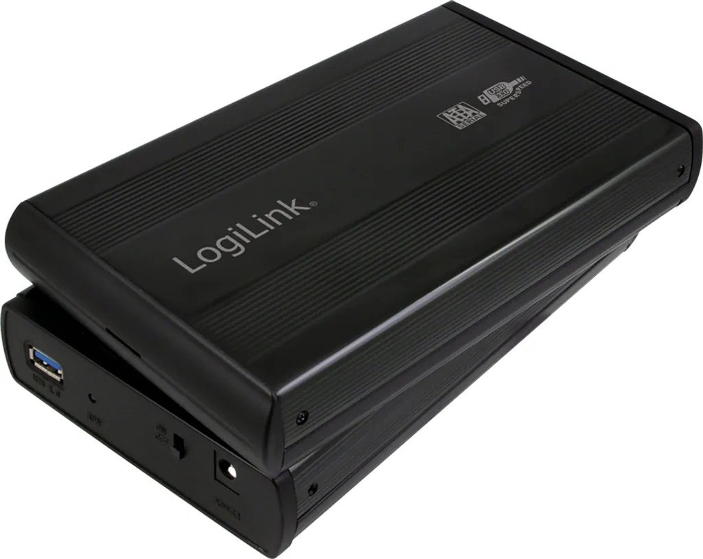 Case Esterno LogiLink per Hard Disk 3.5 SATA USB 3.0 Nero UA0107