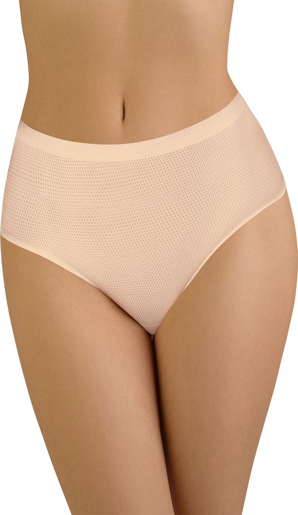 Vivisence Dame Slip Unterhose Glatt 4013 Voll Nahtlos Hoher Bund, beige, s