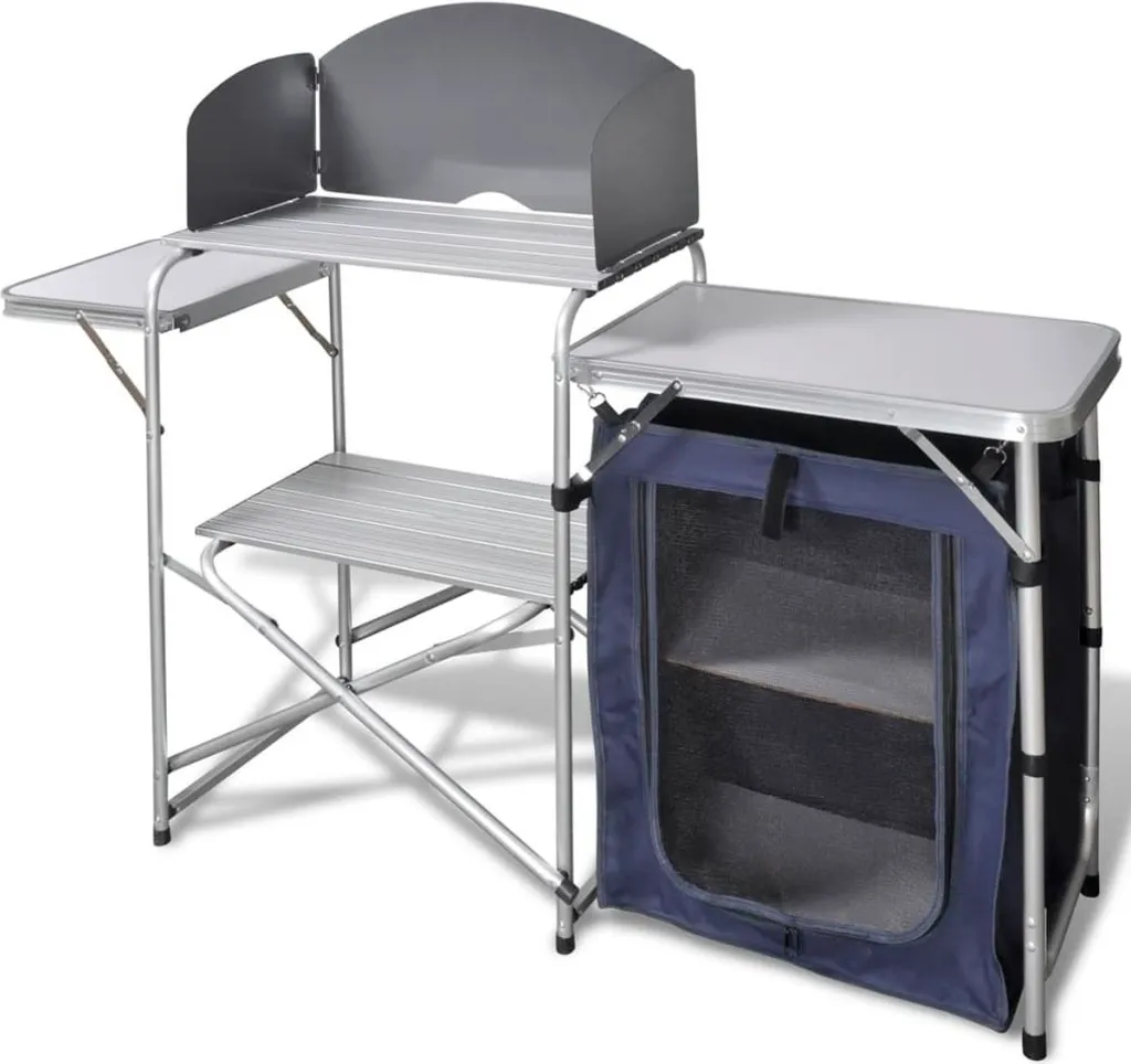 Cuisine de camping pliable idéale pour van life et caravane - Grand modèle