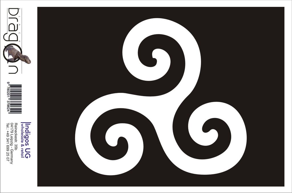 Aufkleber / Autoaufkleber - JDM / Die cut / Auto / OEM - Triskele - 120x110 mm schwarz - Heckscheibe / Heckscheibenaufkleber