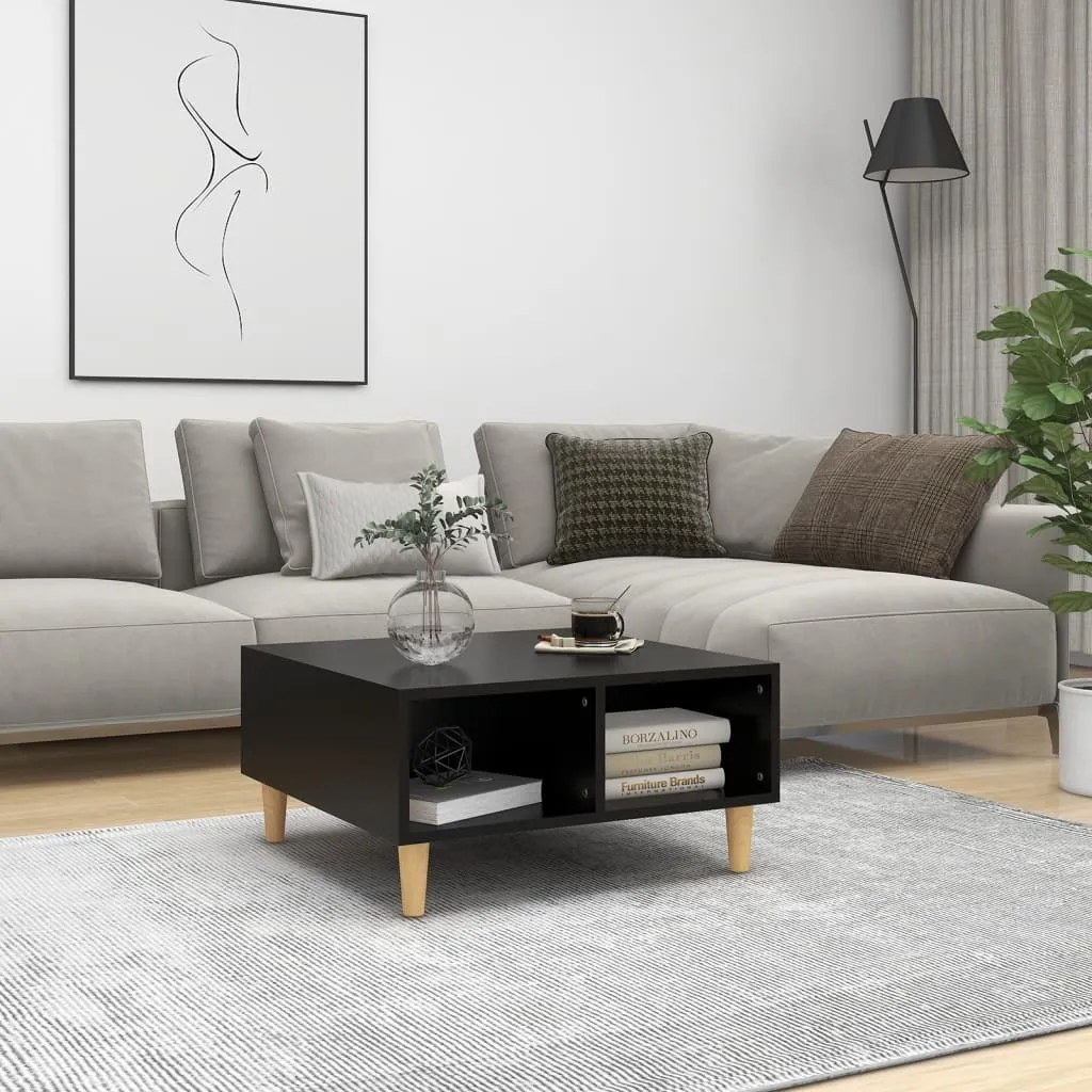 Tavolino Salvaspazio Nero 60x60x30 The Living Store | Prezzo Top