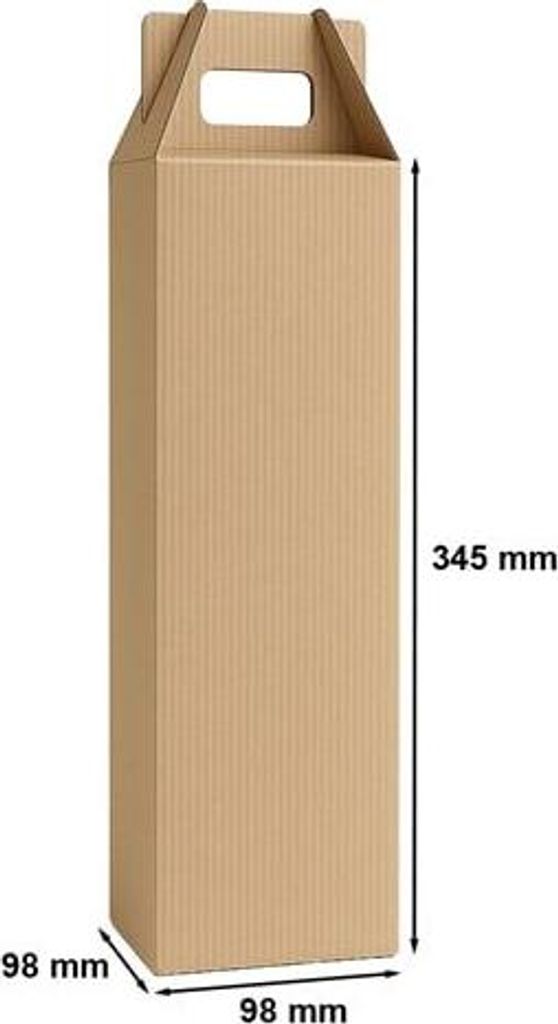Dekorative Geschenkbox mit Riffelung 98 x 98 x 345 mm / Wein