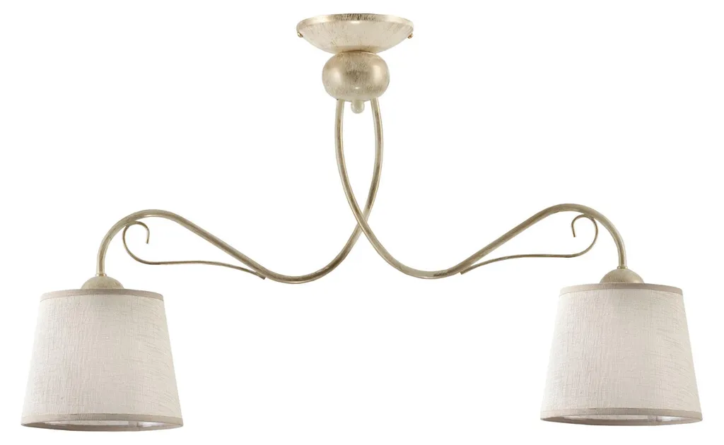 Suspension KAMELIA 80cm pour éclairage large métal écru Jupiter E27