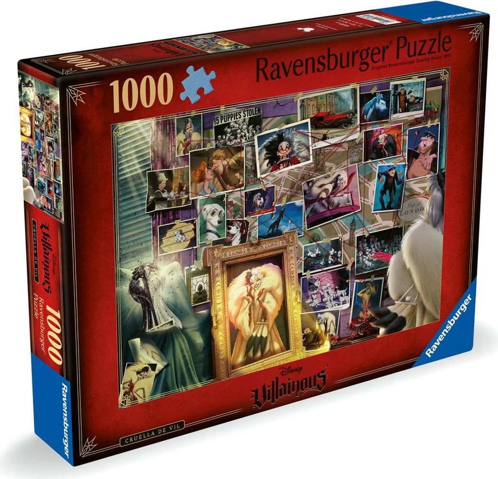 RAVENSBURGER Puzzle Disney Villainous: Cruella de Vil 1000 dílků
