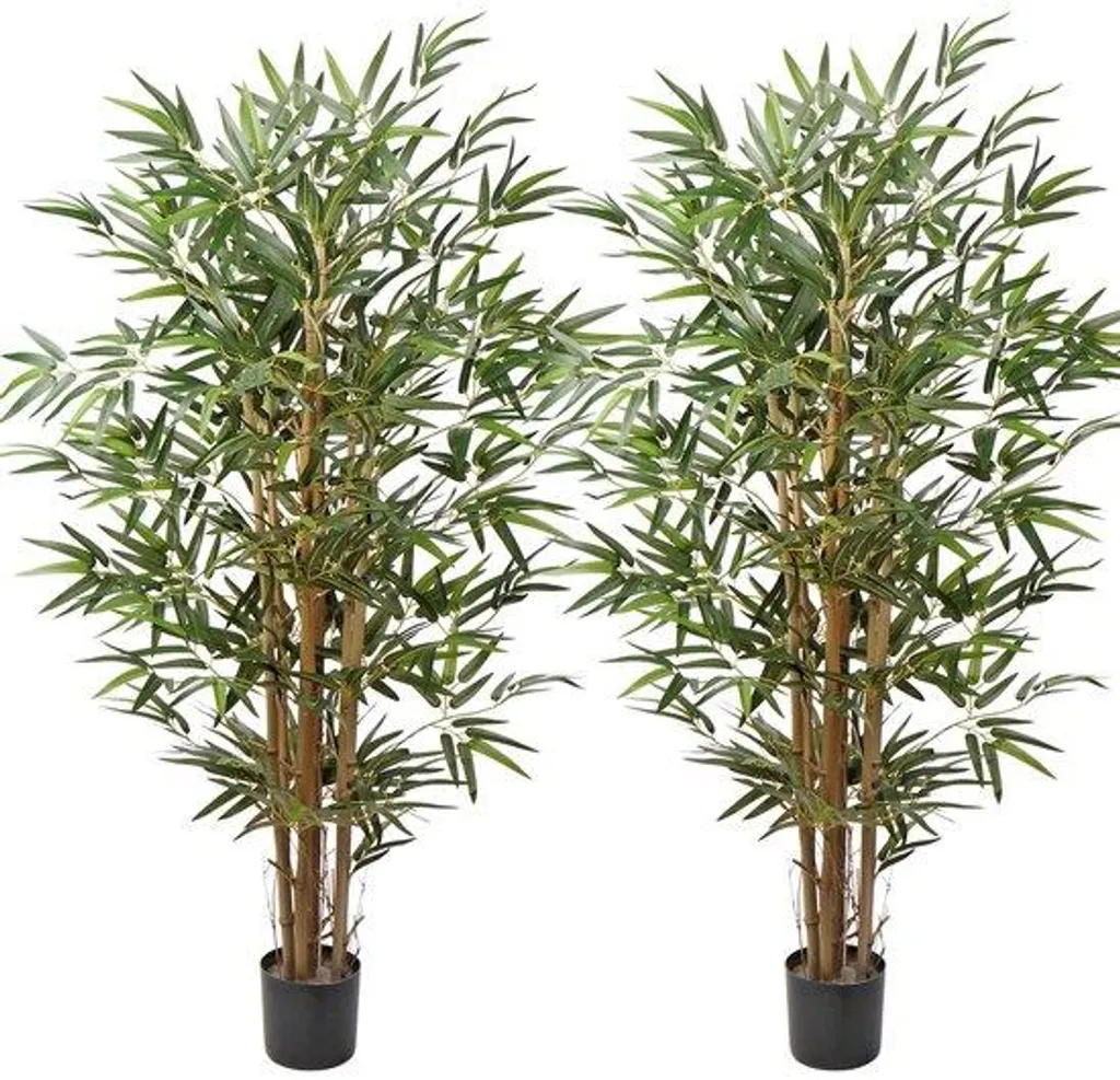 Bambou Artificiel sans Entretien 122 cm, Look Naturel pour Coin Ombré