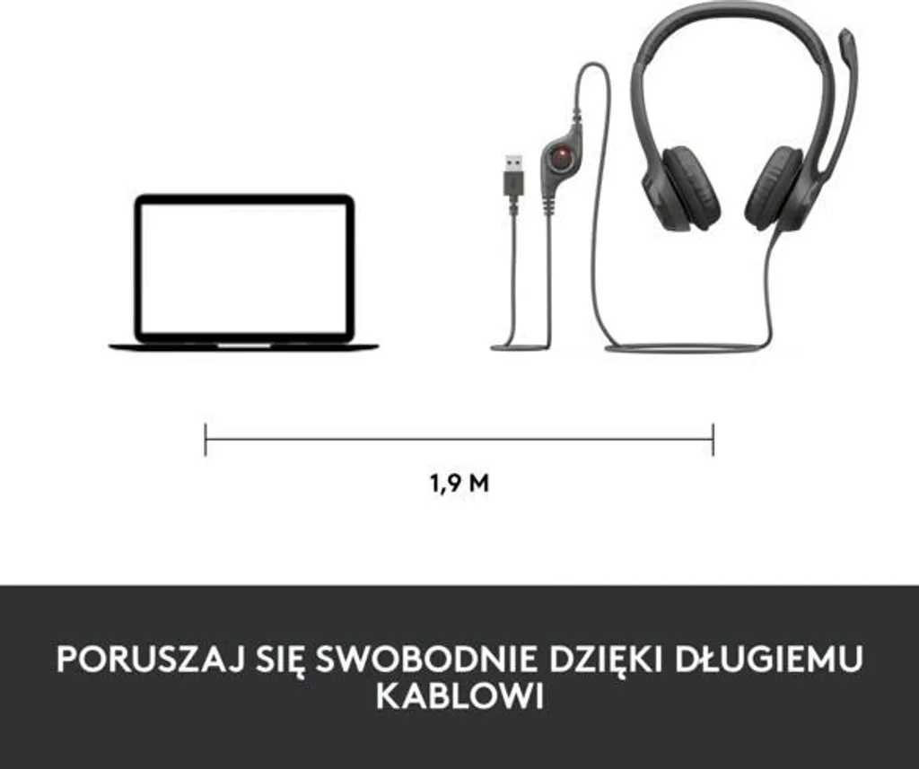 Logitech H390 Casque avec Micro Réducteur de Bruit et Commandes sur Câble - 40