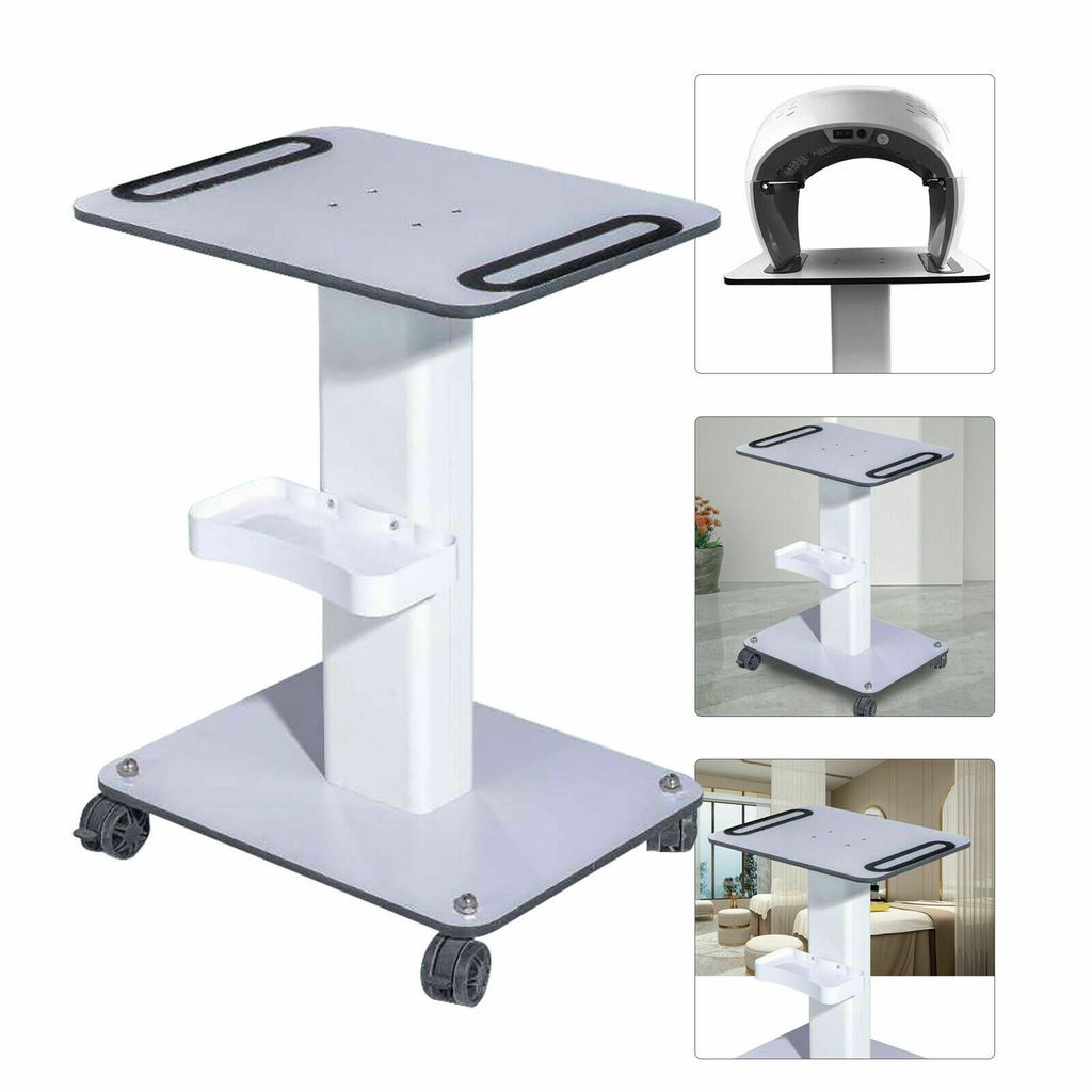Schönheitswagen / Kosmetikwagen – Höhenverstellbar (70-110 Cm), Silber, Für Salon & Friseur