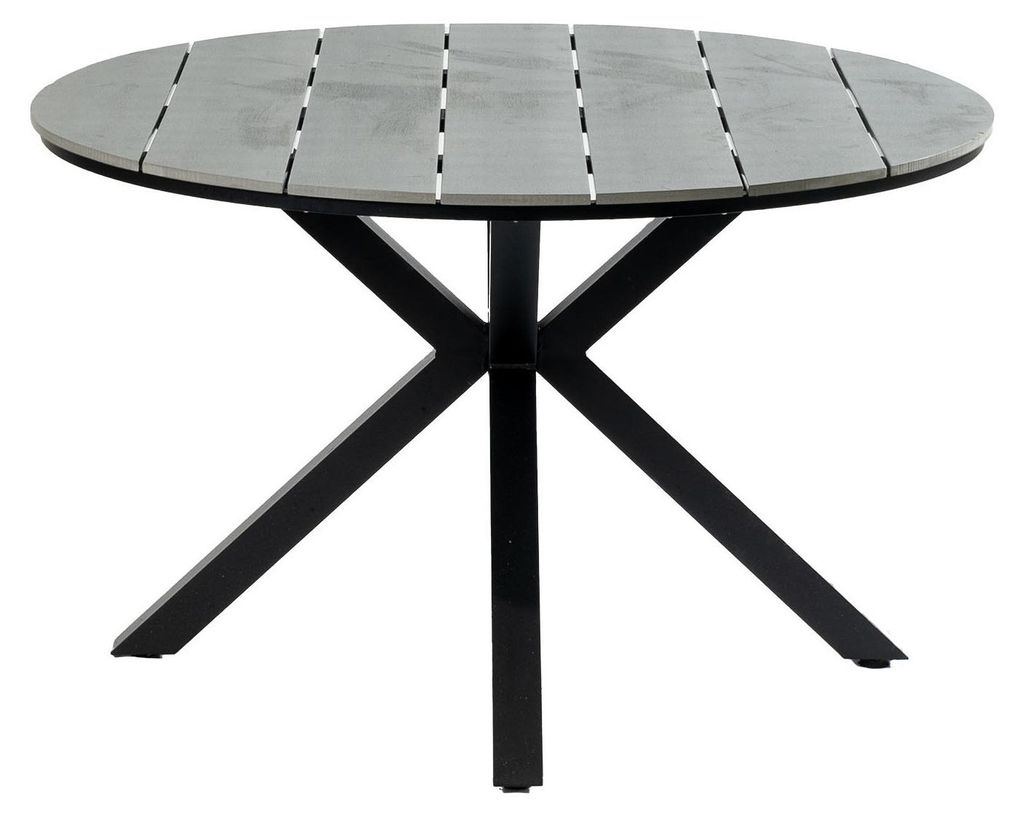Runder Gartentisch Limasol Ø120 cm | Grau | Polywood & Produktbild 