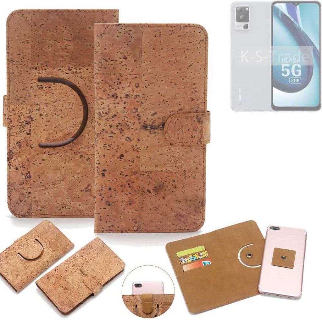 K-S-Trade Handy-Hülle Schutz-Hülle kompatibel mit Lava Blaze 1X 5G Handyhülle Schutzhülle Korkhülle Kork-Hülle 1x