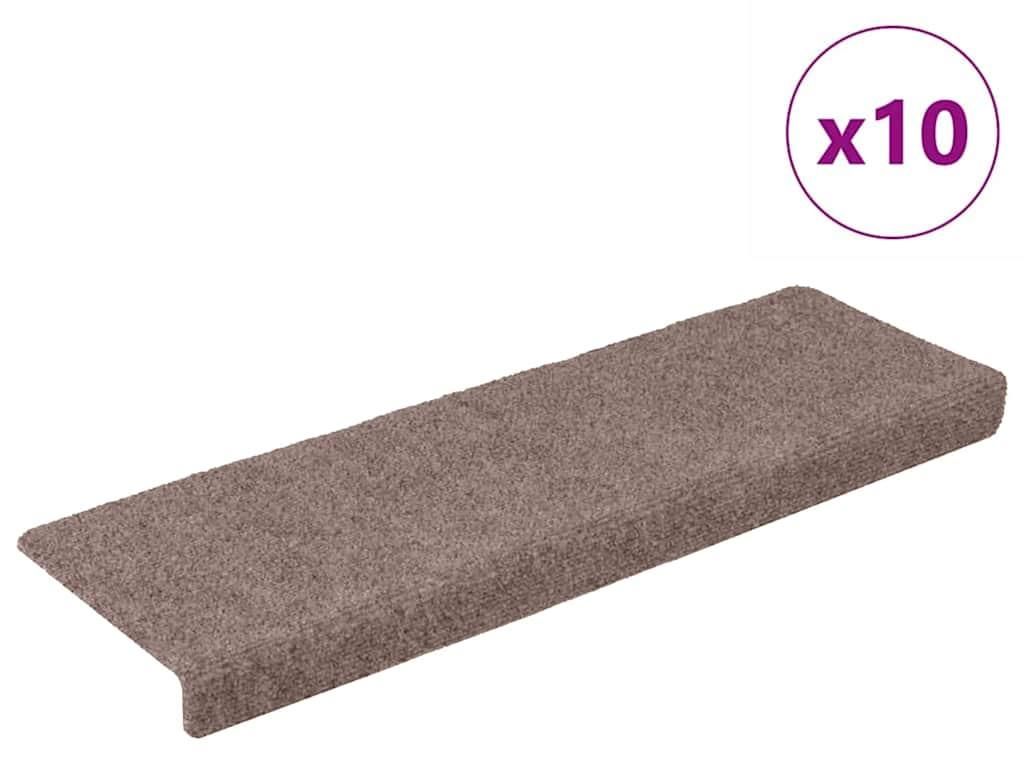 vidaXL Schodové rohože, samolepiace, 10 ks, 65 x 21 x 4 cm, Obrázok produktu 