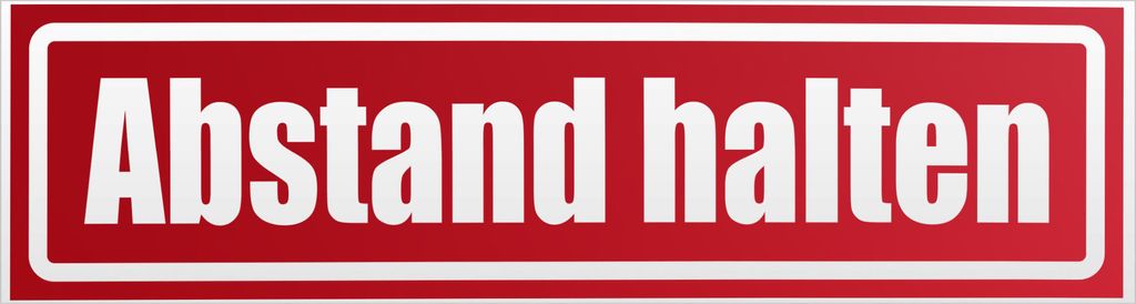 Kiwistar Abstand halten invertiert Magnetschild Schild magnetisch - 60cm Rot - reflektierend - Magnetfolie für Auto PKW Kfz