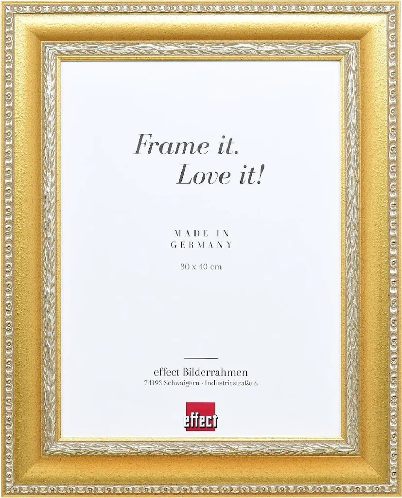 Cornice effetto barocco Profilo 31 oro 13x18 cm Vetro acrilico