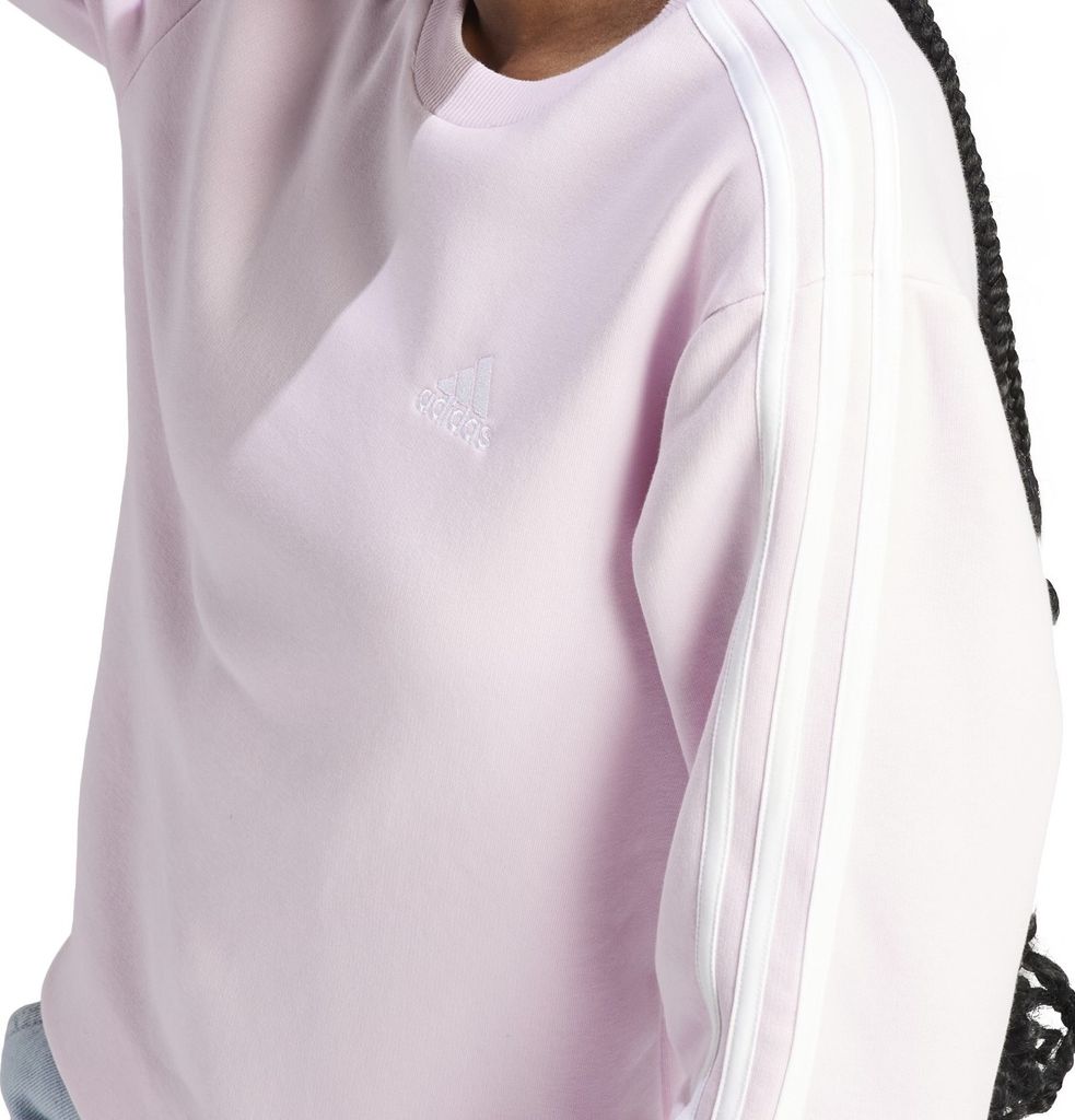 adidas Pullover Damen Rundhals im 3 Streifen Design, Farbe:Pink, Größe:S