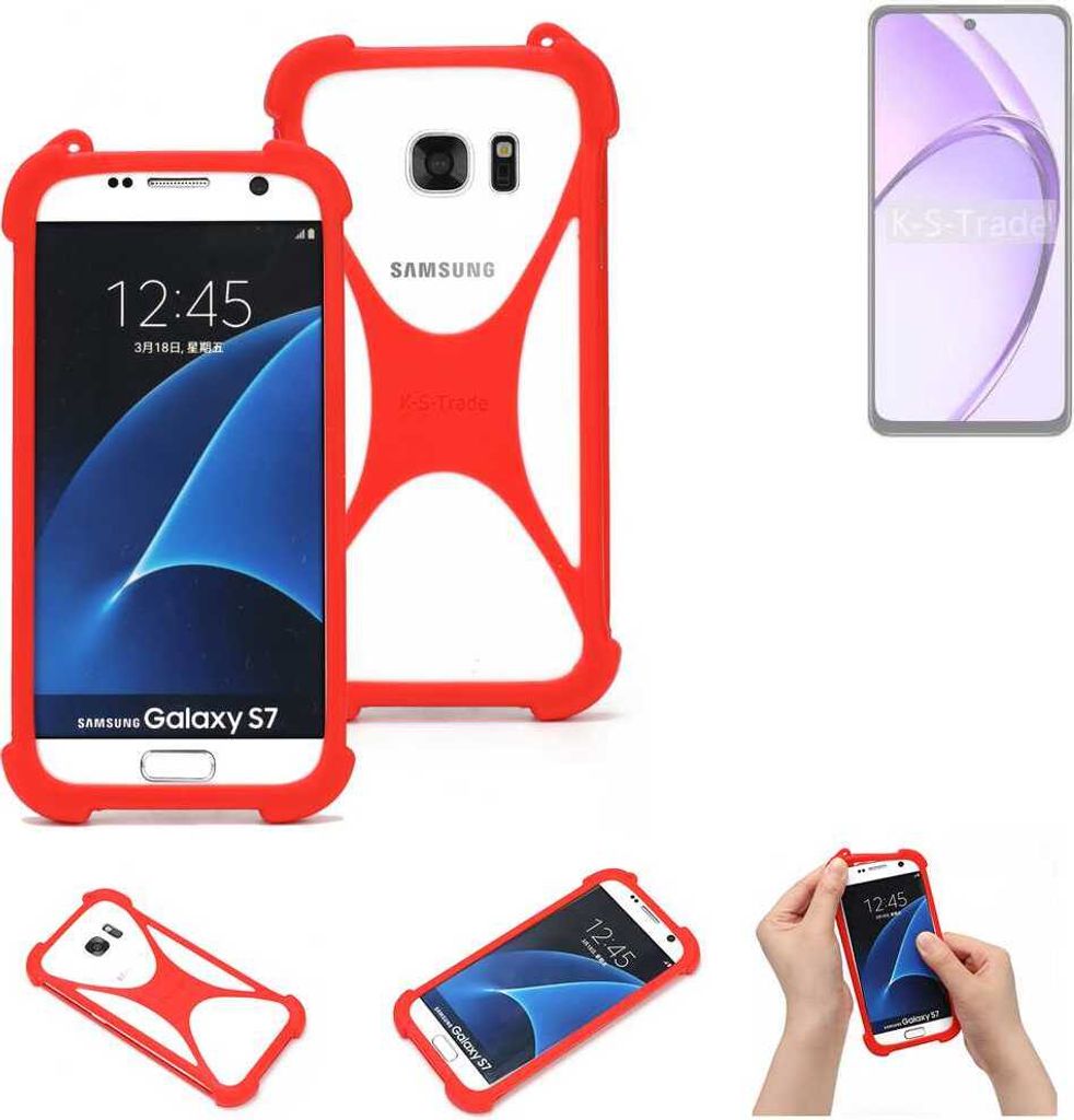 K-S-Trade Handy-Hülle kompatibel mit Oppo A3 CPH2669 Schutz-Hülle Bumper Silikon Schutz Hülle Cover Case Silikoncase Silikonbumper TPU Softcase