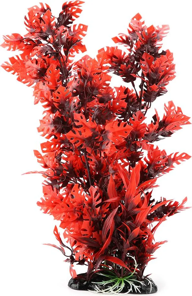 Décoration aquarium plante aquatique artificielle rouge vive plastique