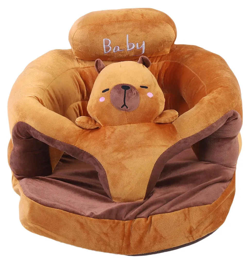 Siège de soutien pour tout-petits fauteuil peluche animal doux 50x50cm