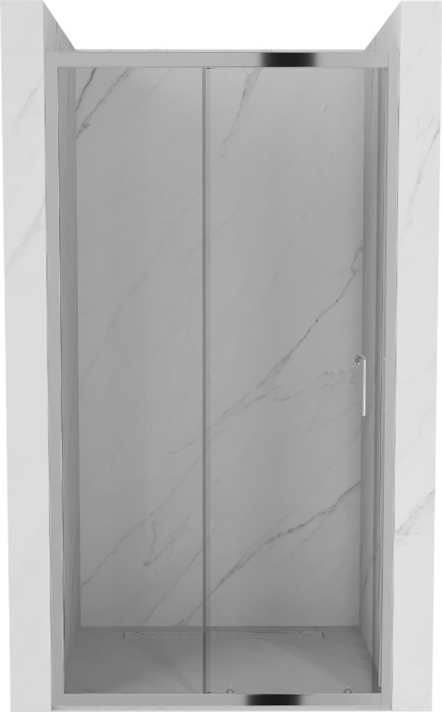 Mexen Apia ausziehbare Duschtür 115 cm, Transparent, Chrom Produktbild 