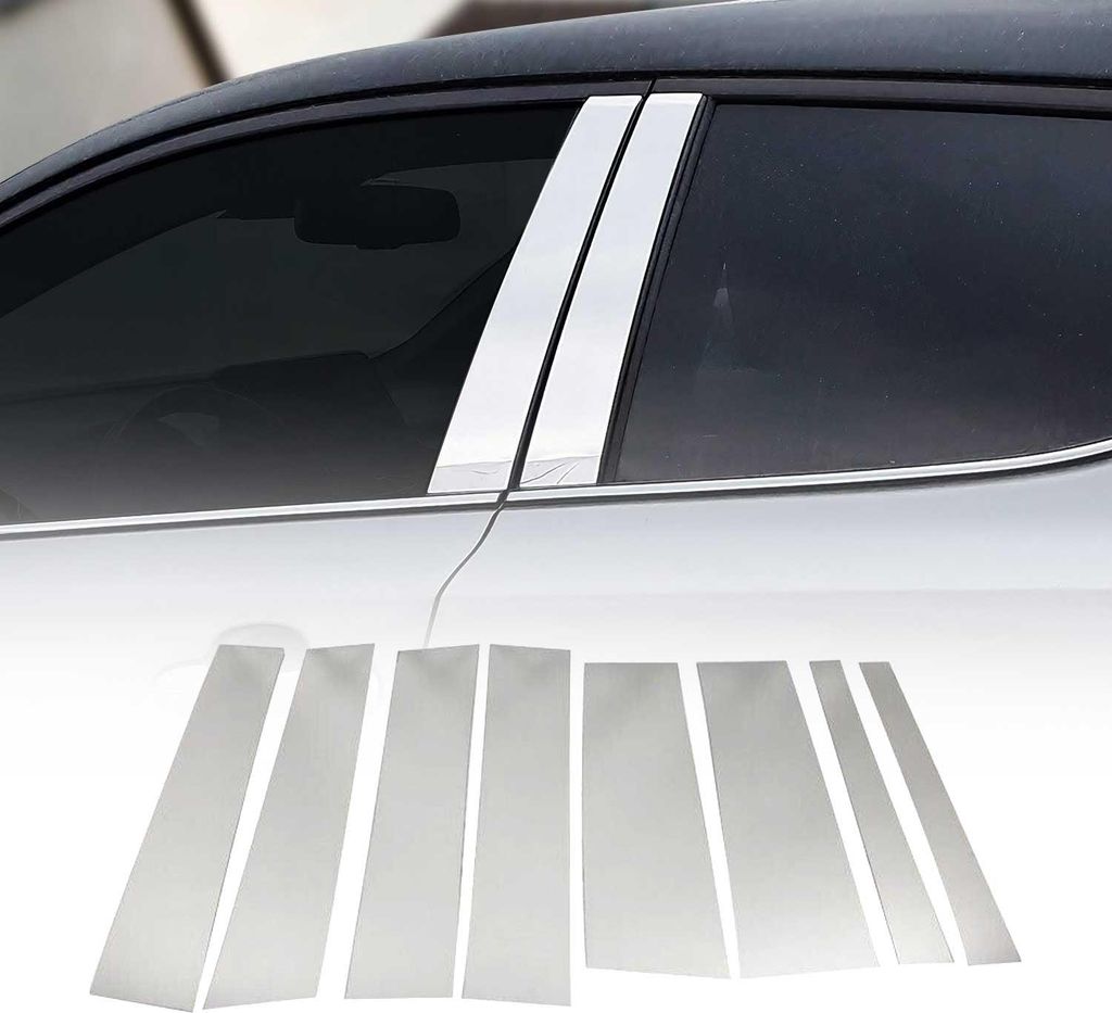 B-Säule Türsäulen Verkleidung für Fiat Doblo 2010-2021 Edelstahl Silber 8tlg