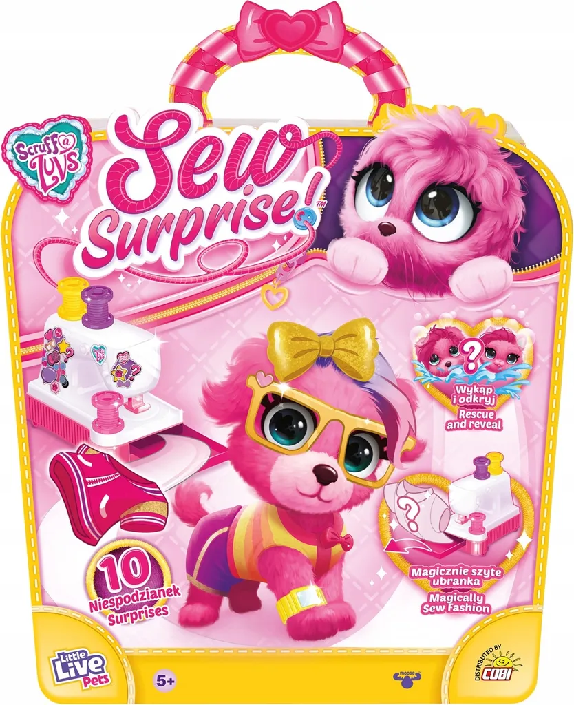 Peluche Interactive Sew Surprise Mascotte Rose et son Kit Créatif Enfant