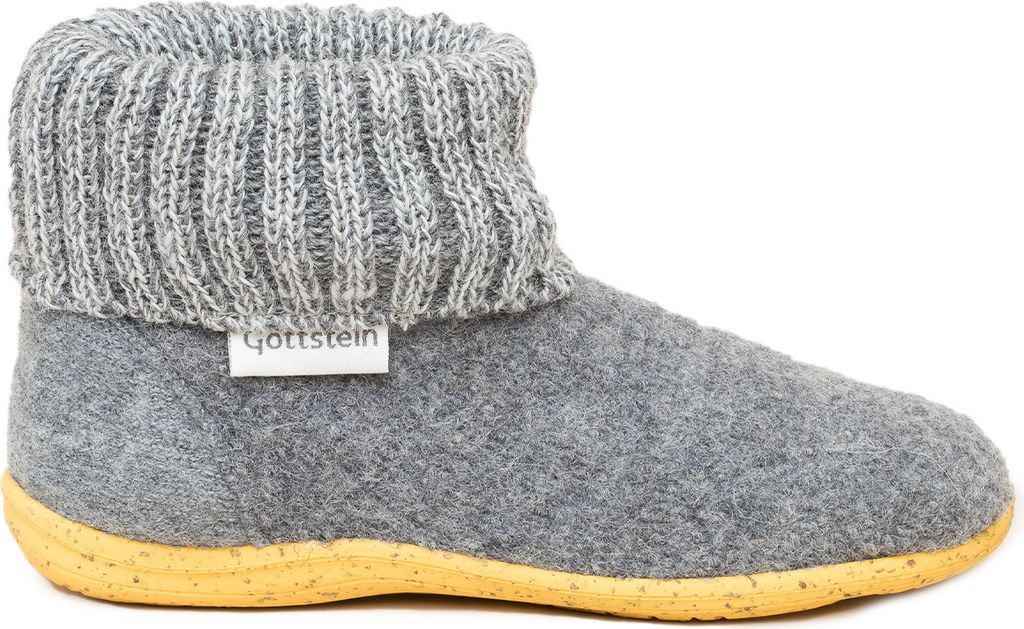 Gottstein Alpine Boot RU Hüttenschuh Hausschuh mit optimaler Passform, Wasserfeste Sohle, Weiches Strickbündchen