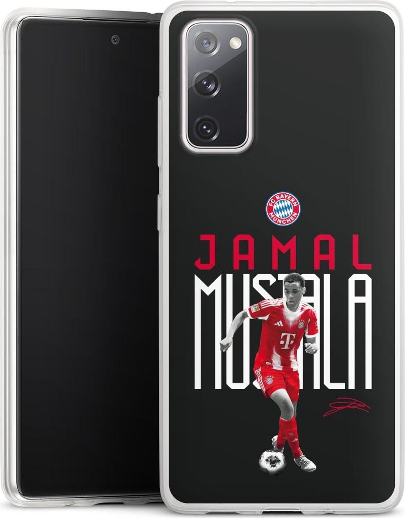 DeinDesign Slim Hülle für Samsung Galaxy S20 FE 5G Silikon Case Ultra Dünn Handyhülle FC Bayern München Offizielles Lizenzprodukt Jamal Musiala